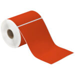 4 x 6 1/2" Red Desktop Direct Thermal Label