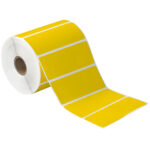 4 x 1 1/2" Yellow Desktop Direct Thermal Label