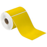 4 x 6 1/2" Yellow Desktop Direct Thermal Label