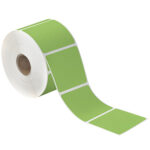 2 1/4 x 2" Green Desktop Direct Thermal Label