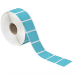 1 1/2 x 3/4" Blue Desktop Direct Thermal Label