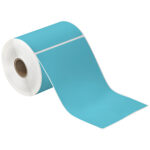 4 x 6 1/2" Blue Desktop Direct Thermal Label