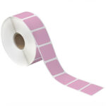 1 1/2 x 1" Pink Desktop Direct Thermal Label