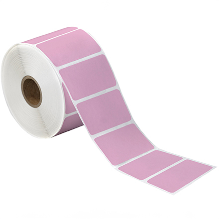 2 1/4 x 1 1/4" Pink Desktop Direct Thermal Label