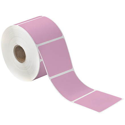2 1/4 x 2" Pink Desktop Direct Thermal Label