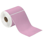 4 x 6 1/2" Pink Desktop Direct Thermal Label