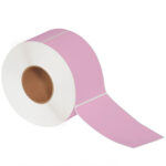 4 x 6 1/2" Pink Thermal Transfer Labels