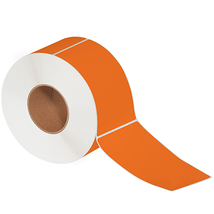 4 x 6 1/2" Orange Thermal Transfer Labels