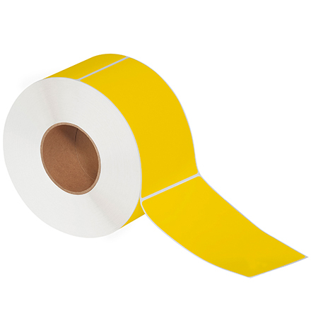 4 x 6 1/2" Yellow Direct Thermal Labels