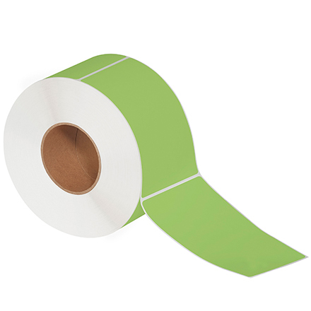4 x 6 1/2" Green Direct Thermal Labels