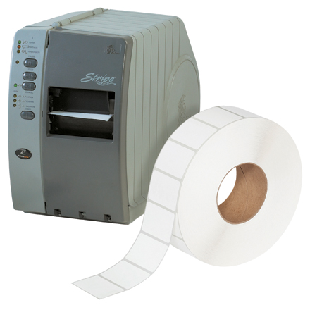 2 x 1 1/4" White Thermal Transfer Labels