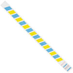 3/4 x 10" Blue/Yellow Stripes Tyvek Wristbands