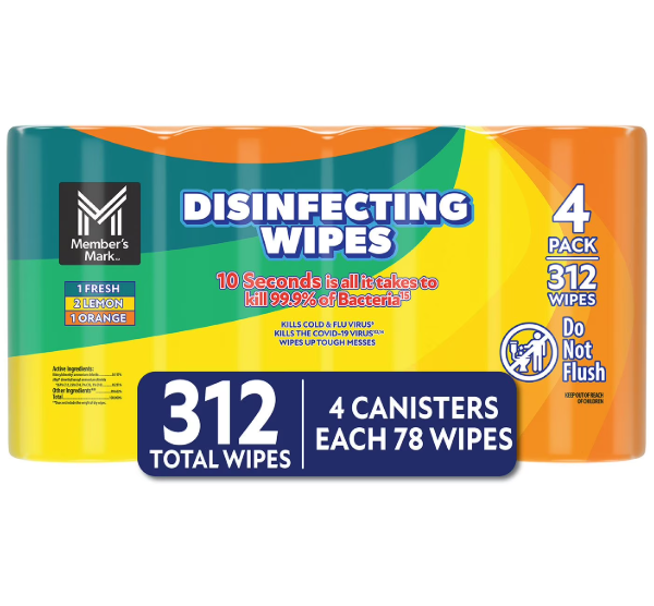 Member's Mark Disinfecting Wipes, Variety Pack, 4 pk.